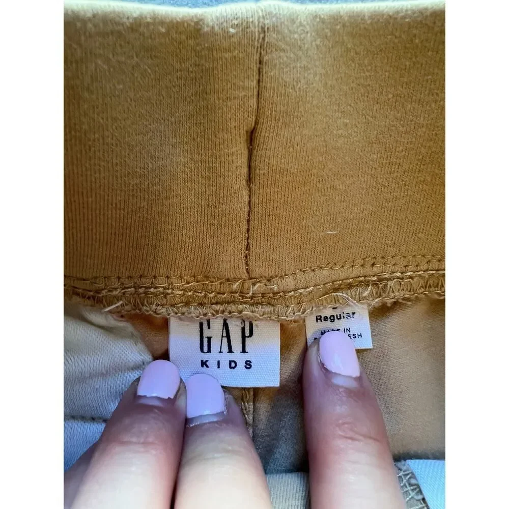 Gap Kids Boy Easy Pull On Shorts Khaki Tan Chino Everyday Casual L 10-11 Regular